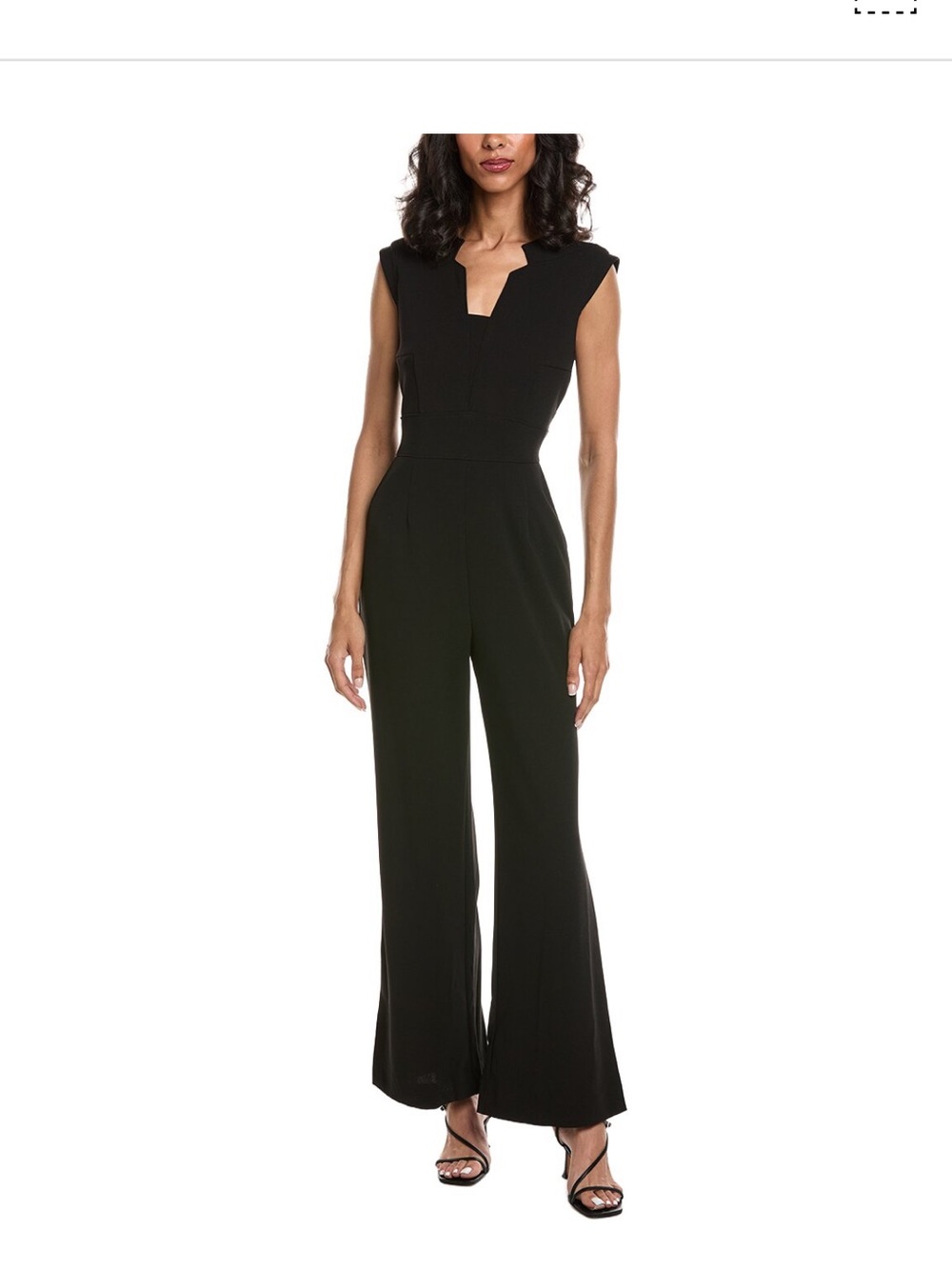 Tahari Black Sleeveless Wide-Leg Jumpsuit